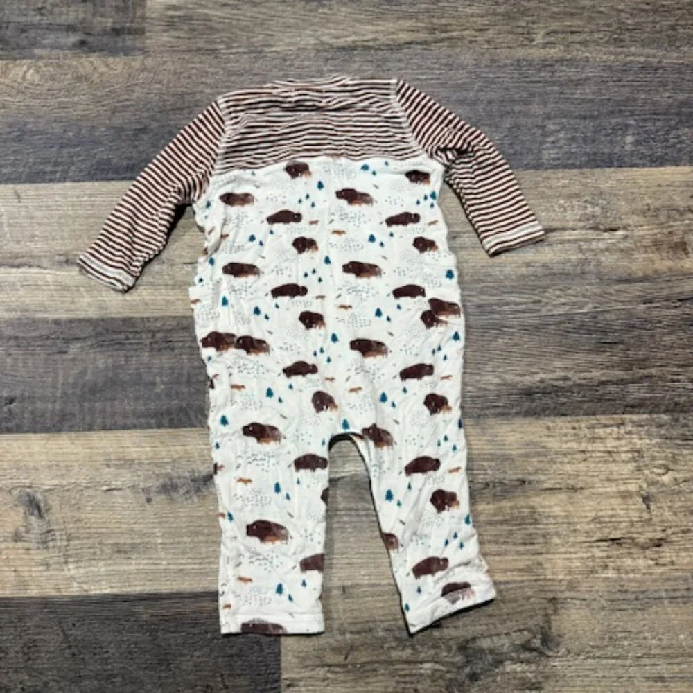 Angel Dear Buffalo Print Romper 6-12 Months